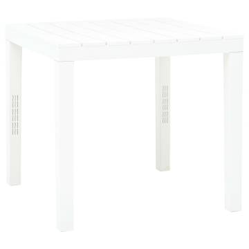 Garden Table White 78x78 cm - Durable Plastic Design