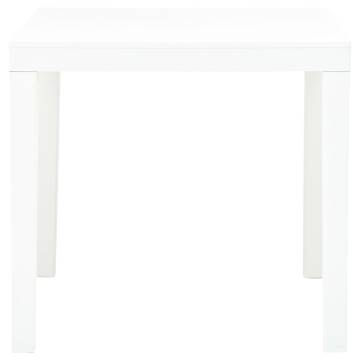 Garden Table White 78x78 cm - Durable Plastic Design