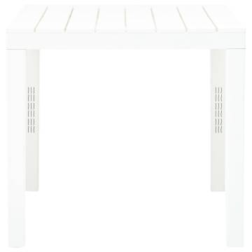 Garden Table White 78x78 cm - Durable Plastic Design