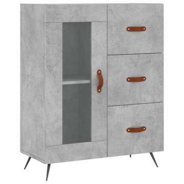 Stylish Highboard Concrete Grey - 69.5x34x180 cm | HipoMarket