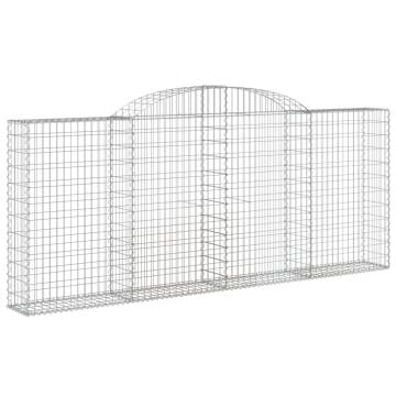 Arched Gabion Baskets - 20 pcs Galvanised Iron | Hipomarket