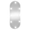 Wall Mirror with LED Lights - 30x70 cm Oval Design