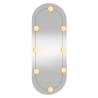 Wall Mirror with LED Lights - 30x70 cm Oval Design