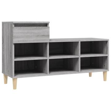 Shoe Cabinet Grey Sonoma - Stylish Storage Solution