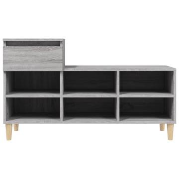 Shoe Cabinet Grey Sonoma - Stylish Storage Solution