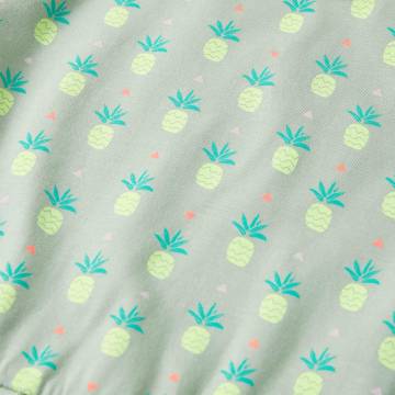 Stylish Kids' Dress Old Mint with Pineapple Print | HipoMarket