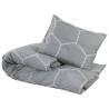 Grey Duvet Cover Set 155x220 cm Cotton - Soft & Elegant