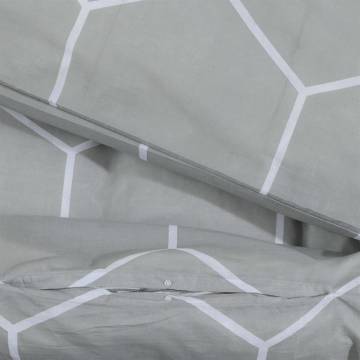 Grey Duvet Cover Set 155x220 cm Cotton - Soft & Elegant