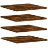 Wall Shelves 4 pcs Smoked Oak - Stylish Storage Solution