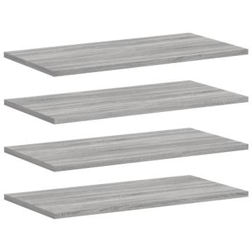 Wall Shelves Set - Grey Sonoma, 4 pcs | Stylish Storage Solution