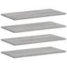 Wall Shelves Set - Grey Sonoma, 4 pcs | Stylish Storage Solution