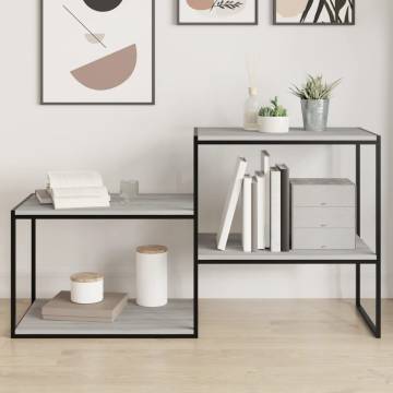 Wall Shelves 4 pcs Grey Sonoma - Stylish & Durable Storage Solution