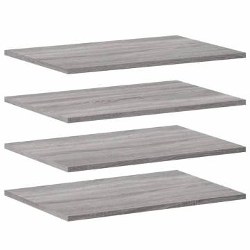 Wall Shelves 4 pcs Grey Sonoma - Stylish & Durable Storage Solution