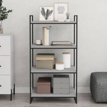 Wall Shelves 4 pcs Grey Sonoma - Stylish & Durable Storage Solution