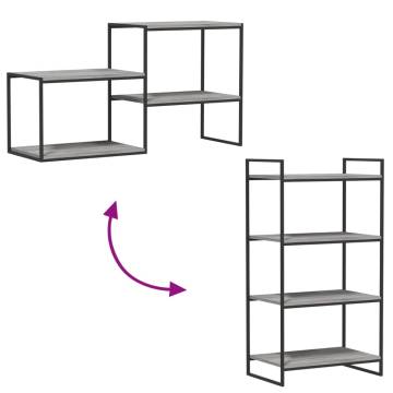 Wall Shelves 4 pcs Grey Sonoma - Stylish & Durable Storage Solution