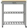 Kitchen Trolley MONZA - Vintage Solid Pine Wood | Hipomarket