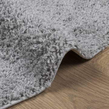 Shaggy Rug PAMPLONA Modern Grey Ø 280 cm for Cozy Interiors