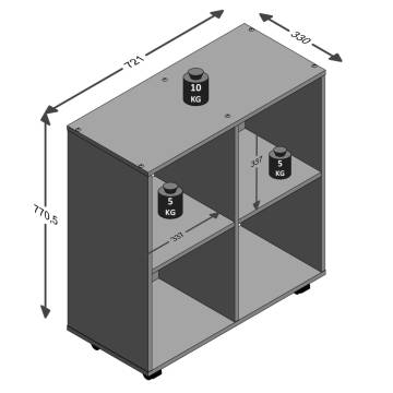 FMD Shelf on Swivel Wheels - Versatile Storage Solution