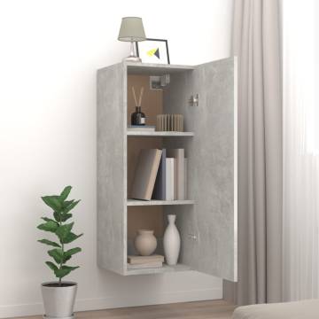 Wall Cabinet Concrete Grey 34.5x34x90 cm - Hipomarket