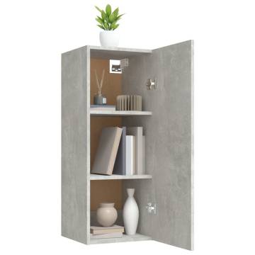 Wall Cabinet Concrete Grey 34.5x34x90 cm - Hipomarket