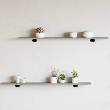 Grey Sonoma Wall Shelves - 4 Pcs | Durable & Stylish