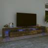 TV Cabinet with LED Lights Smoked Oak 260x36.5x40 cm Colour smoked oak Quantity in Package 1 Width 260 cm 