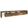 Stylish TV Cabinet with LED Lights - Smoked Oak Design