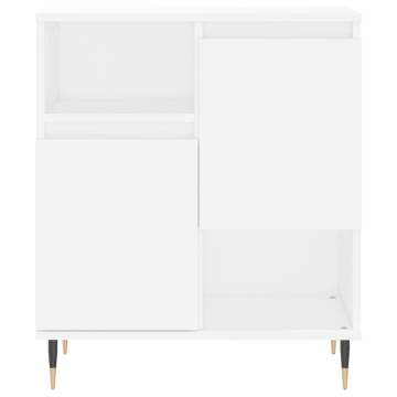 Stylish 2 pcs White Engineered Wood Sideboards - HipoMarket