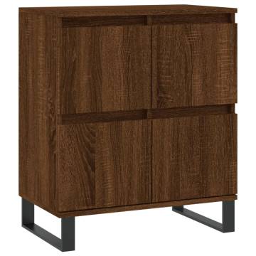 2 pcs Brown Oak Engineered Wood Sideboards - Timeless Storage