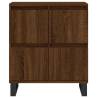 2 pcs Brown Oak Engineered Wood Sideboards - Timeless Storage