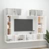 6 Piece High Gloss White TV Cabinet Set | Stylish & Functional