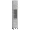 3 Piece Bathroom Furniture Set - Concrete Grey Stylish Storage