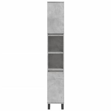 3 Piece Bathroom Furniture Set - Concrete Grey Stylish Storage