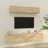 4 Piece TV Cabinet Set Sonoma Oak Engineered Wood Colour sonoma oak Quantity in Package 4 Width 80 cm 