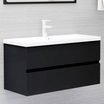 Sink Cabinet Black 90x38.5x45 cm - Stylish Storage Solution