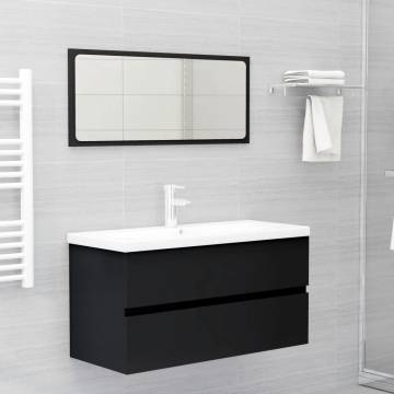 Sink Cabinet Black 90x38.5x45 cm - Stylish Storage Solution