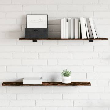 Wall Shelves 4 pcs Smoked Oak - Durable & Stylish Storage