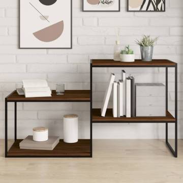 Brown Oak Wall Shelves Set of 4 - Stylish Storage Solution