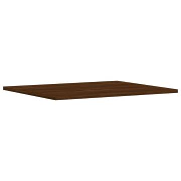 Brown Oak Wall Shelves Set of 4 - Stylish Storage Solution