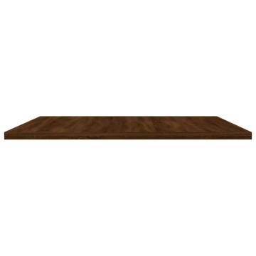 Brown Oak Wall Shelves Set of 4 - Stylish Storage Solution