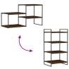 Brown Oak Wall Shelves Set of 4 - Stylish Storage Solution