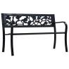 Garden Bench 125 cm Black Steel Colour black Size 125 cm Quantity in Package 1 Model rose 