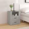 Bedside Cabinet Concrete Grey 50x36x60 cm Engineered Wood Colour concrete grey Quantity in Package 1 