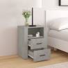 Stylish Concrete Grey Bedside Cabinet - 50x36x60 cm