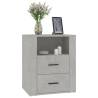 Stylish Concrete Grey Bedside Cabinet - 50x36x60 cm