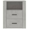 Stylish Concrete Grey Bedside Cabinet - 50x36x60 cm