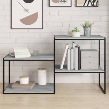 Wall Shelves 4 pcs Grey Sonoma - Stylish Storage Solution