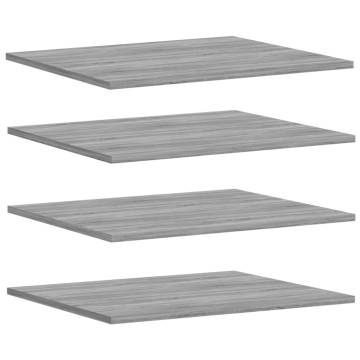 Wall Shelves 4 pcs Grey Sonoma - Stylish Storage Solution