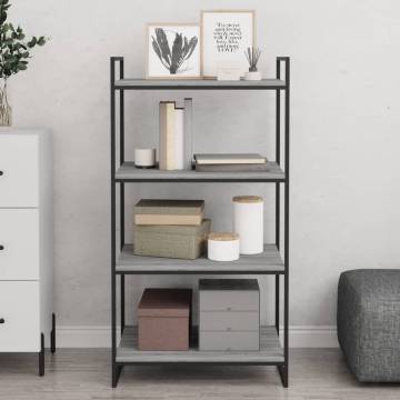 Wall Shelves 4 pcs Grey Sonoma - Stylish Storage Solution