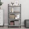 Wall Shelves 4 pcs Grey Sonoma - Stylish Storage Solution